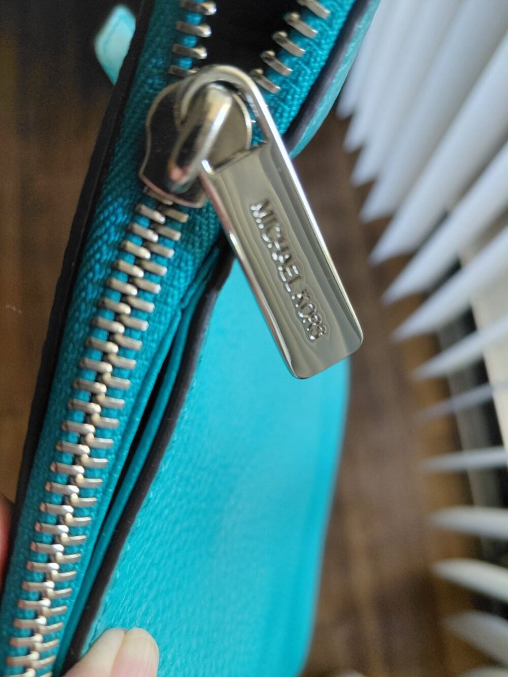 Michael Kors Teal Pebble Leather Shoulder Bag - Picture 5 of 9